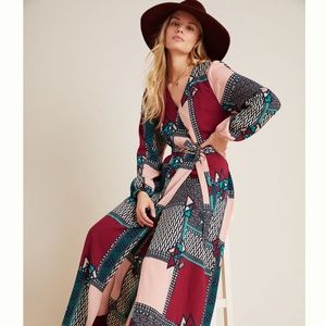 NWOT Anthropologie Virginia Wrap Maxi Dress